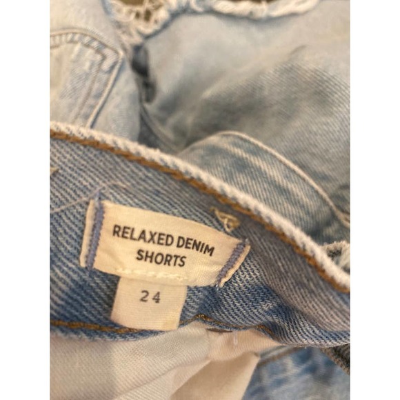 Madewell Relaxed Denim Shorts Cutoff Light Wash Size 24 - Picture 4 of 5